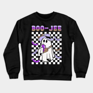 Spooky Season Cute Ghost Halloween Costume Boujee Boo-Jee Crewneck Sweatshirt